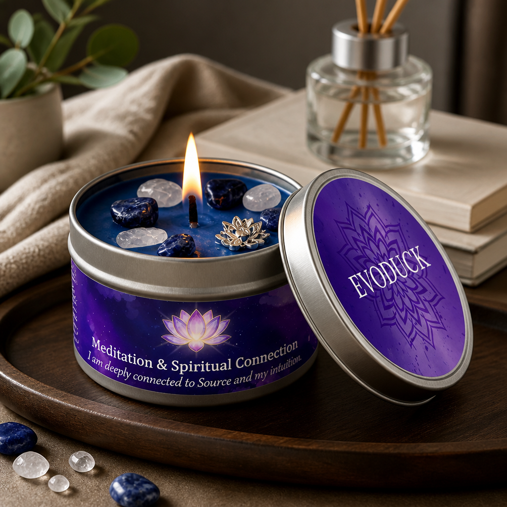 Affirmation Soy Wax Candle 3oz – Mindfulness & Intention Candle Tin