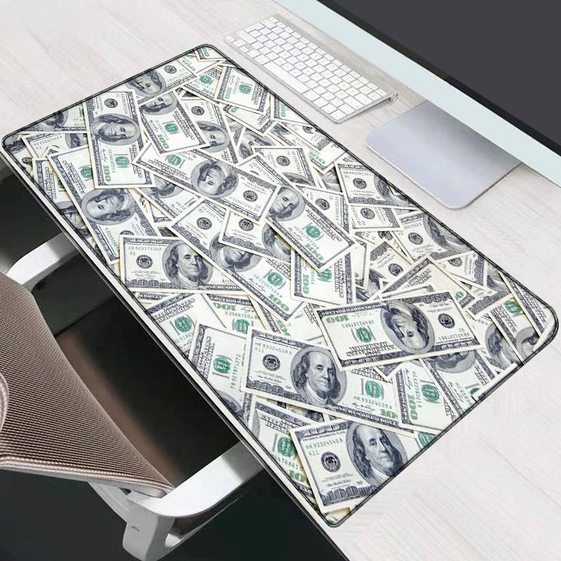 Dollar Design Gaming Mouse Mat | Waterproof Large Desk Mouse Pad