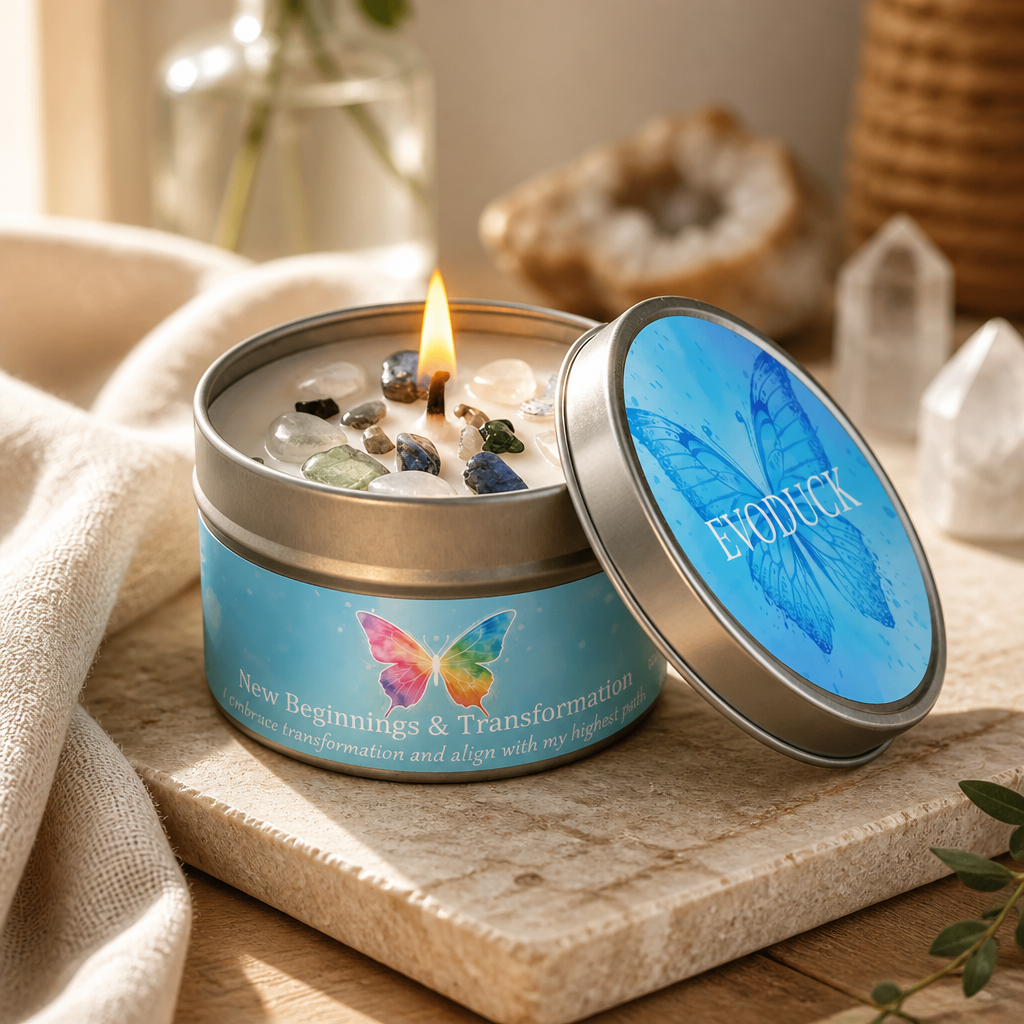 Affirmation Soy Wax Candle 3oz – Mindfulness & Intention Candle Tin