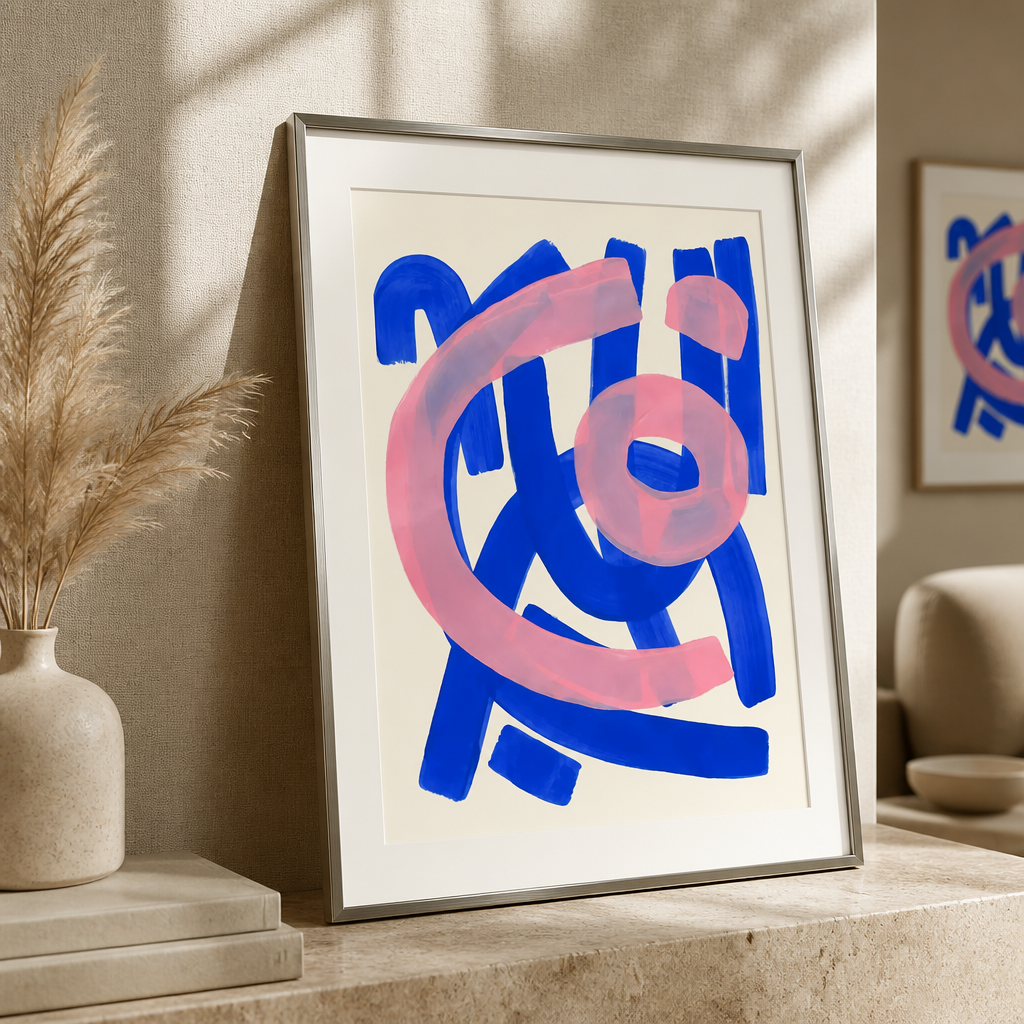 Modern Abstract Cotton Canvas Print – Minimalist Wall Art