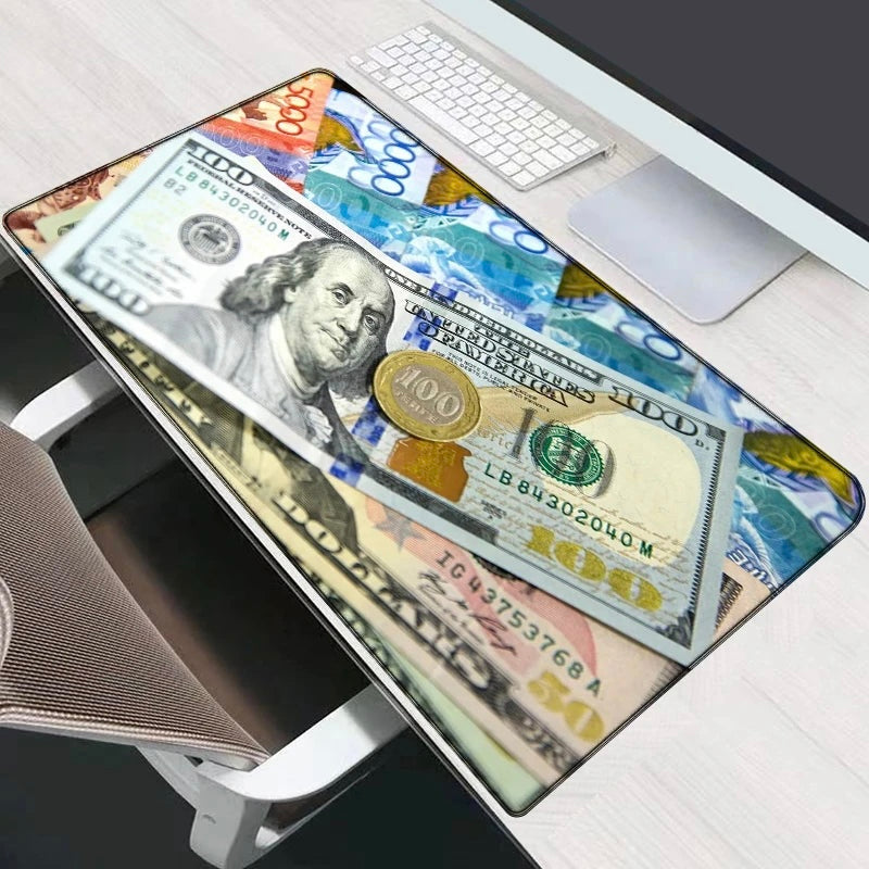 Dollar Design Gaming Mouse Mat | Waterproof Large Desk Mouse Pad