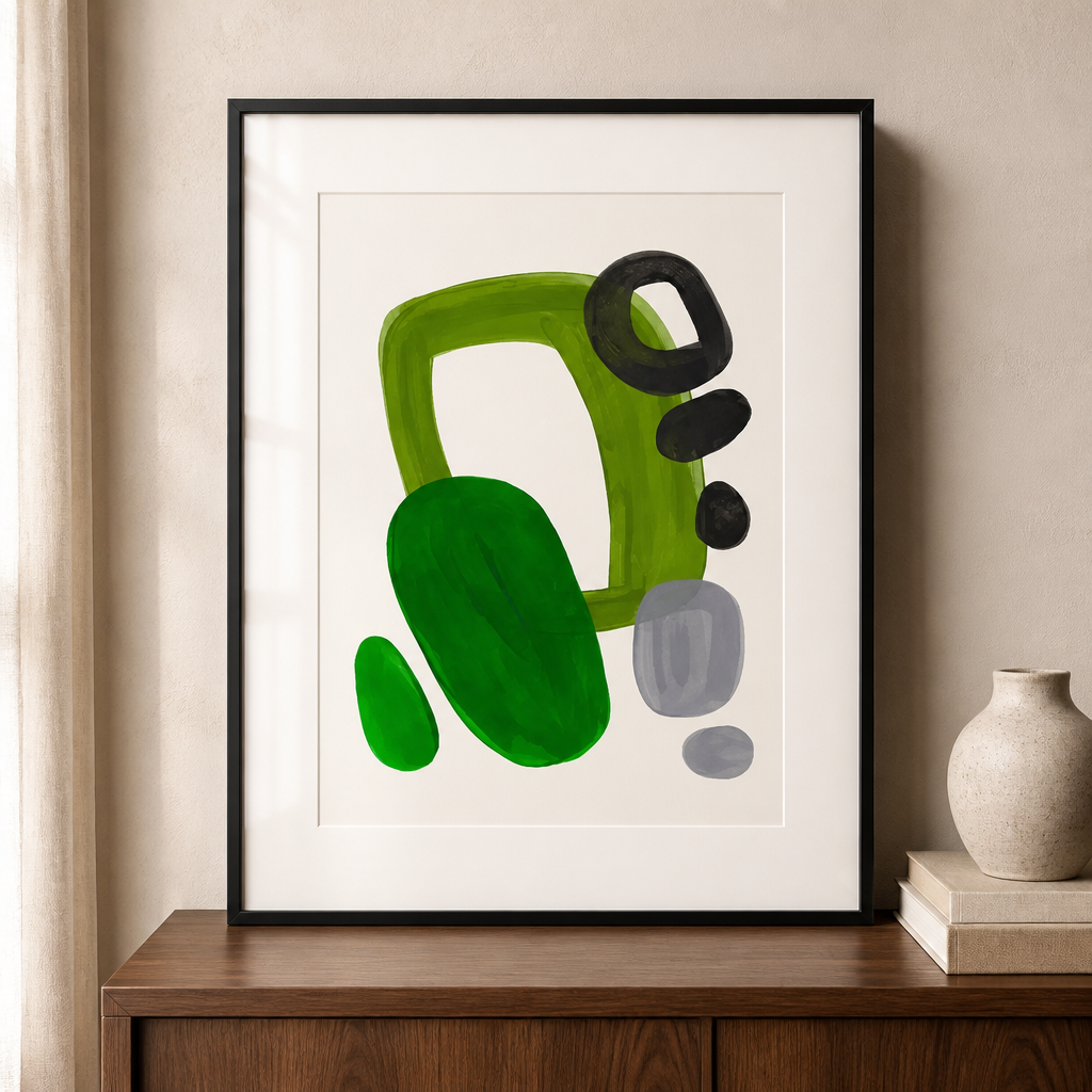 Modern Abstract Cotton Canvas Print – Minimalist Wall Art