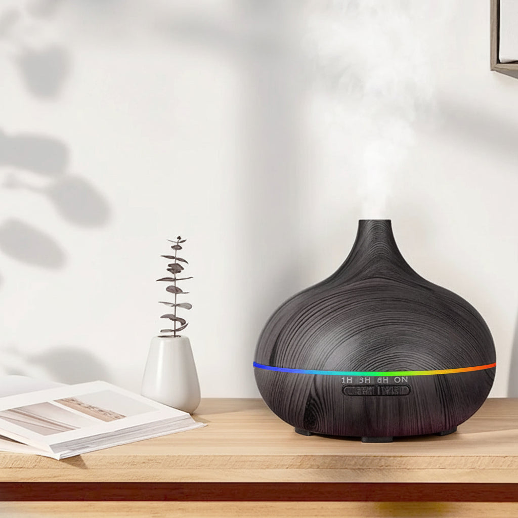 550ml aromatherapy diffuser on a desk.