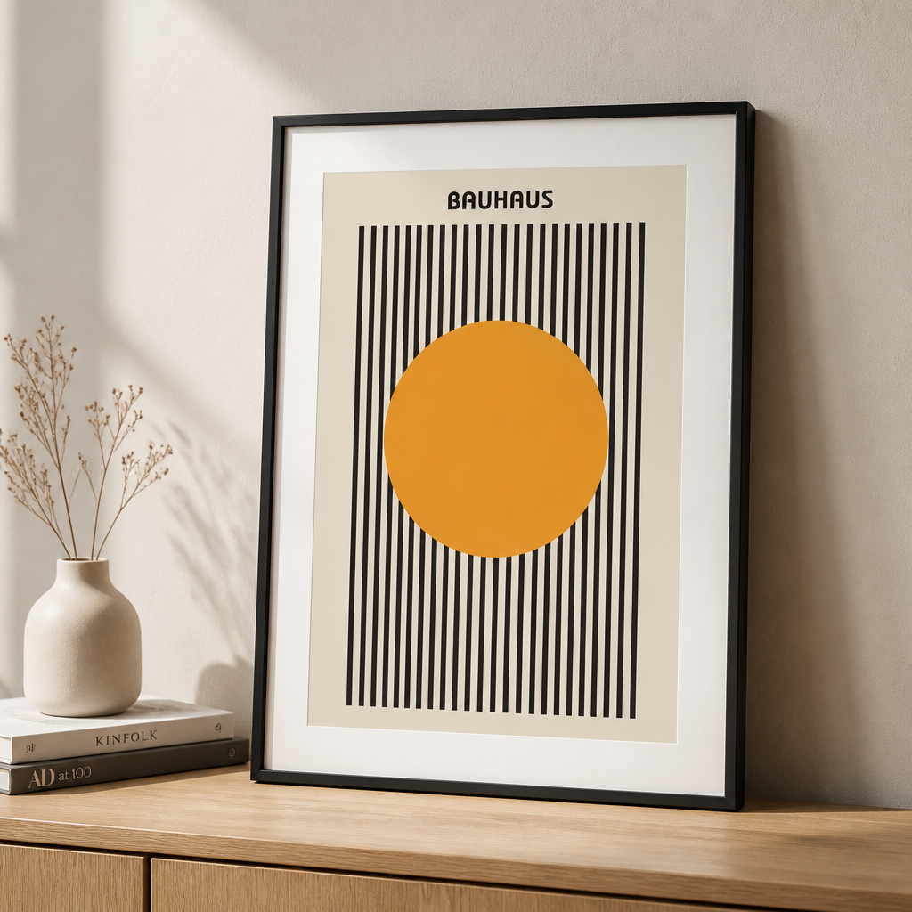 Bauhaus Abstract Canvas Prints – Geometric Minimal Wall Art (Unframed)