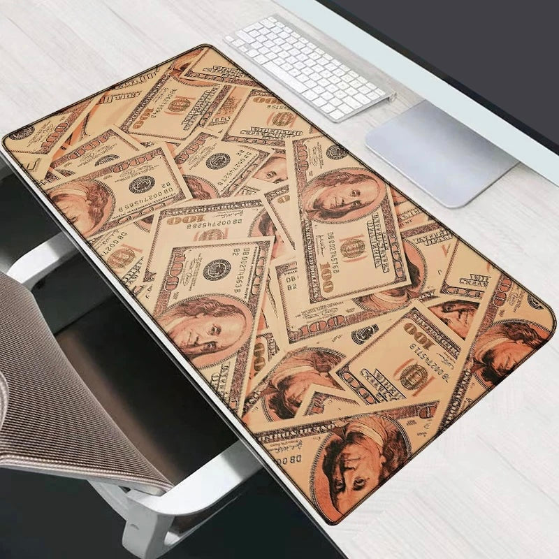 Dollar Design Gaming Mouse Mat | Waterproof Large Desk Mouse Pad