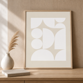 Láminas de lienzo giclée geométricas modernas – Arte de pared minimalista (sin marco)