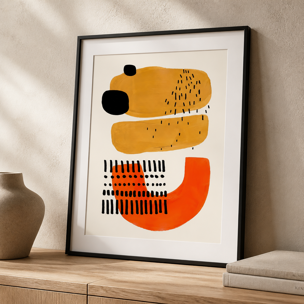 Modern Abstract Cotton Canvas Print – Minimalist Wall Art
