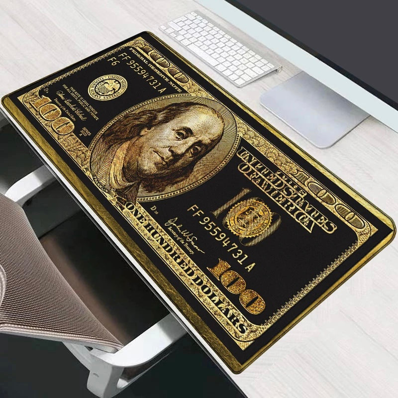 Dollar Design Gaming Mouse Mat | Waterproof Large Desk Mouse Pad