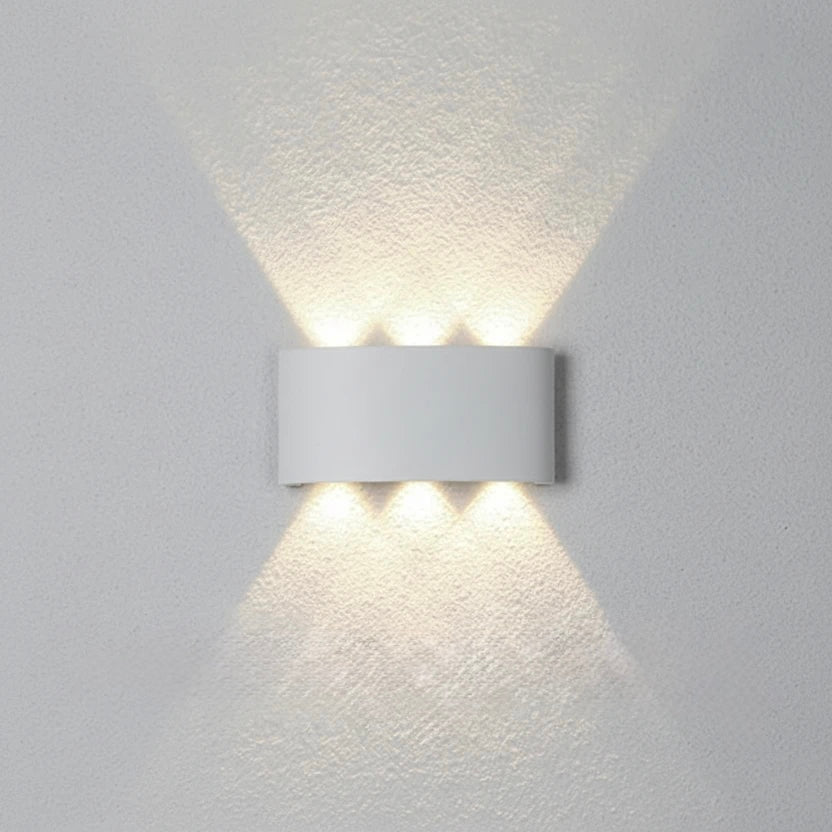 6W white LED wall light with size dimensions 170 x 80 x 40 mm