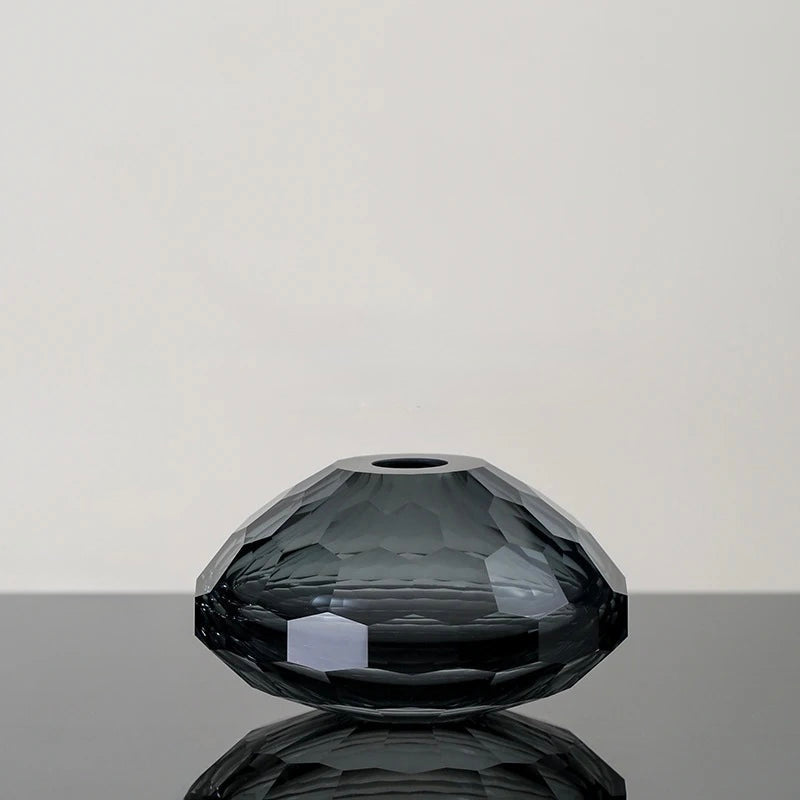 Faceted Prism Glass Vase – Modern Sculptural Decorative Vase (Small to XLarge)