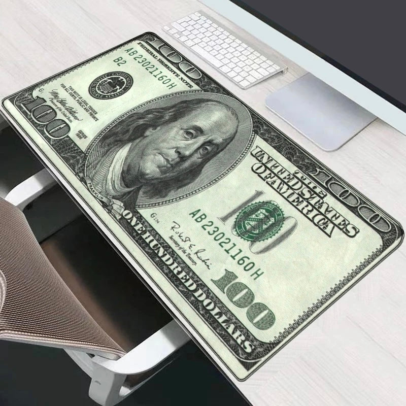 Dollar Design Gaming Mouse Mat | Waterproof Large Desk Mouse Pad