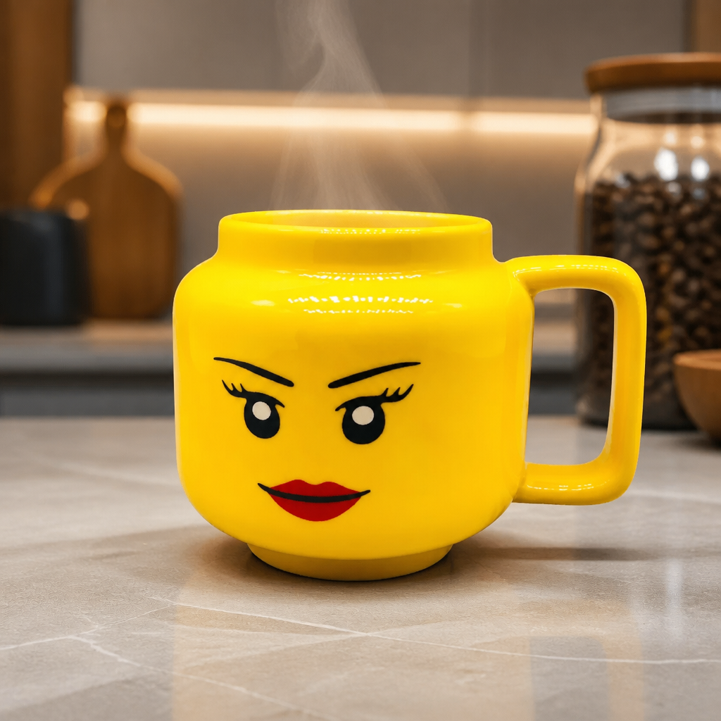 Ceramic Character Mug 250ml | Fun Emoji Style Coffee Cup