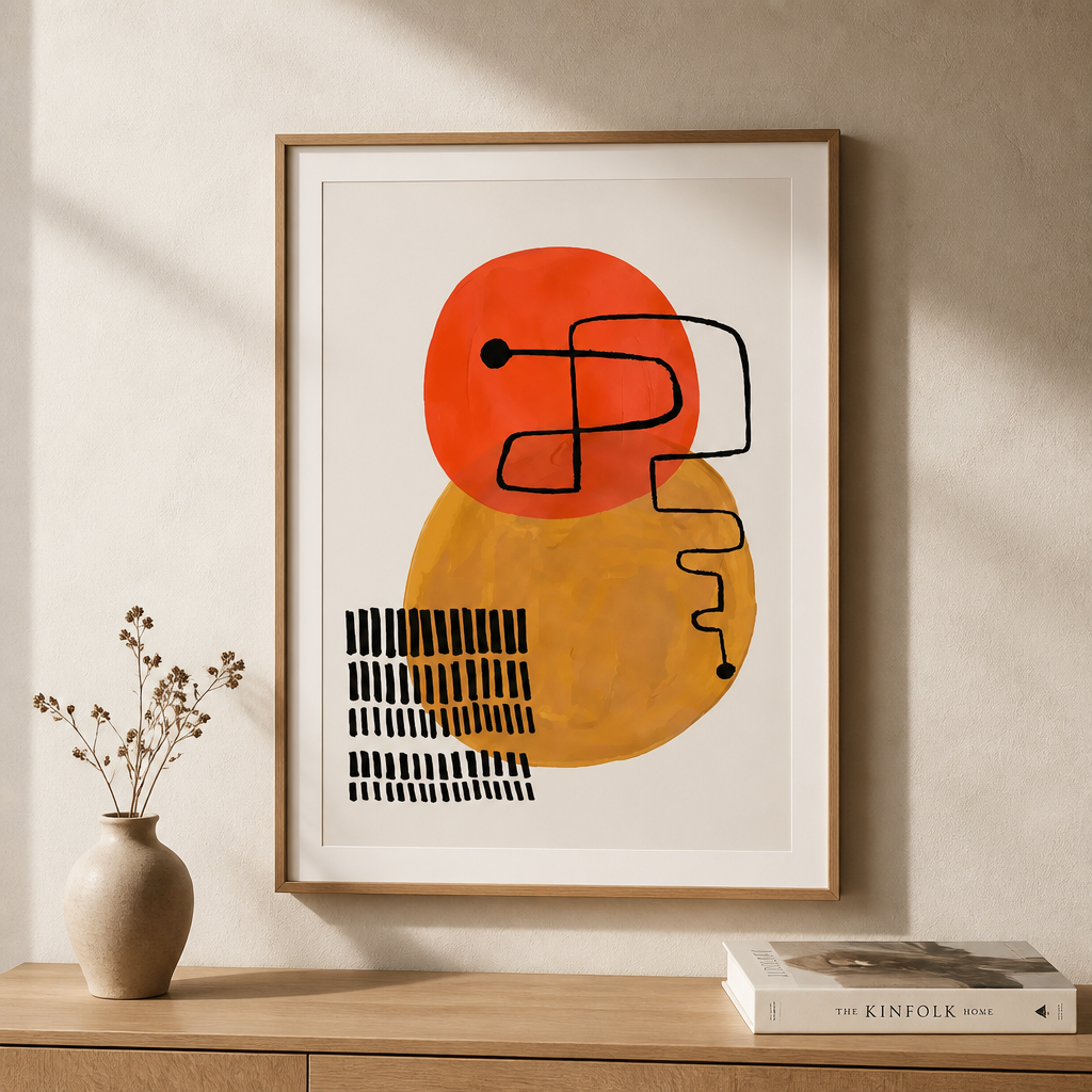 Modern Abstract Cotton Canvas Print – Minimalist Wall Art