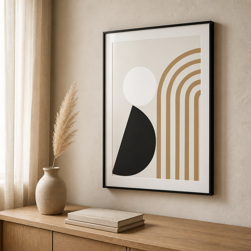 Modern Geometric Giclée Canvas Prints – Minimalist Wall Art (Unframed)