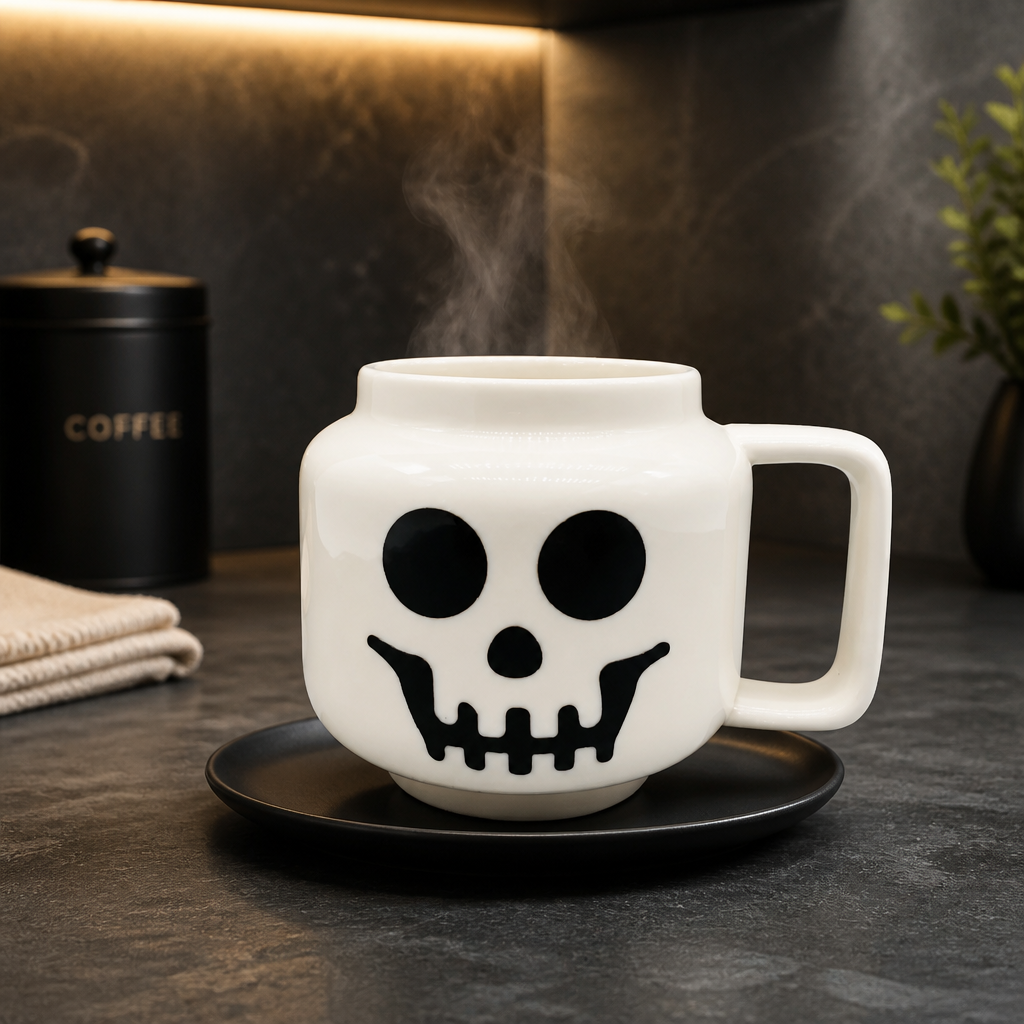 Ceramic Character Mug 250ml | Fun Emoji Style Coffee Cup