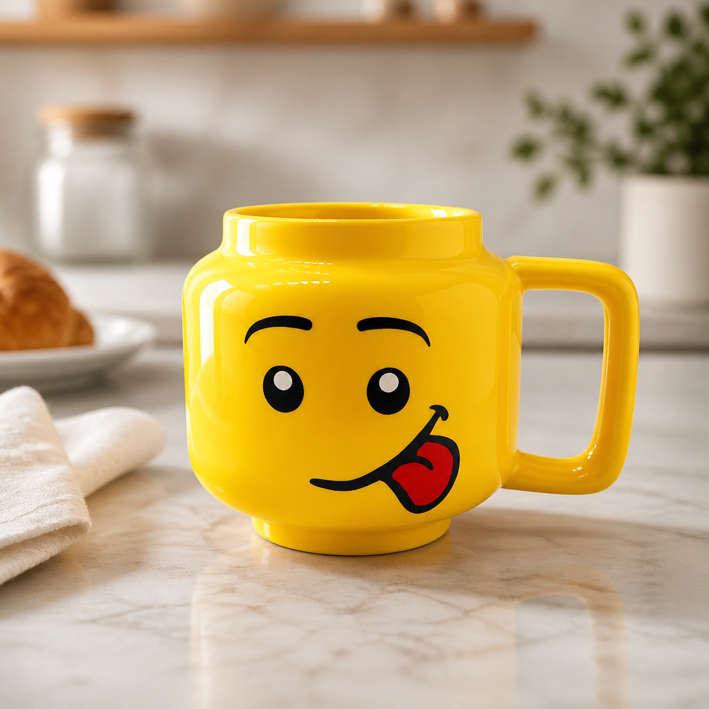 Ceramic Character Mug 250ml | Fun Emoji Style Coffee Cup