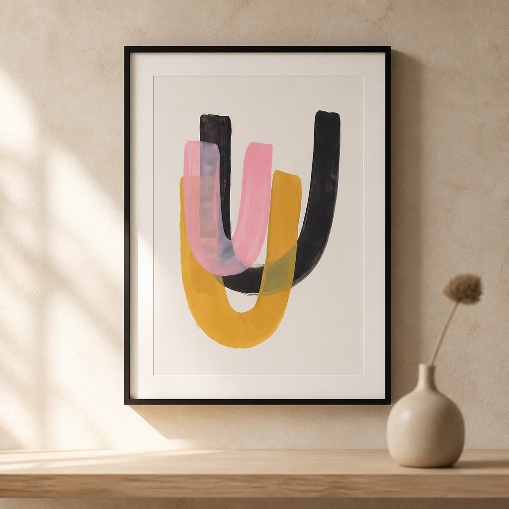 Modern Abstract Cotton Canvas Print – Minimalist Wall Art