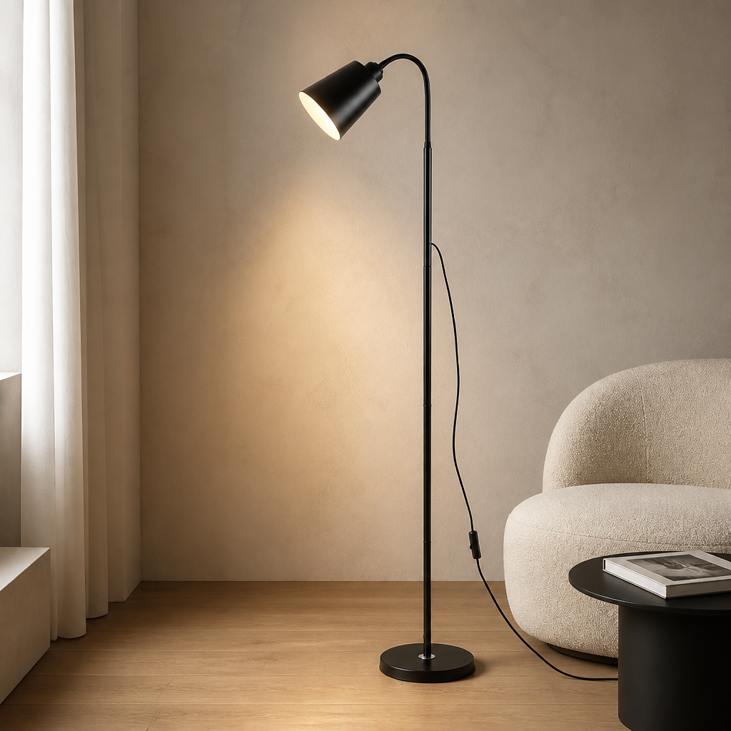 Minimalist Adjustable Floor Lamp | Modern Metal Standing Light