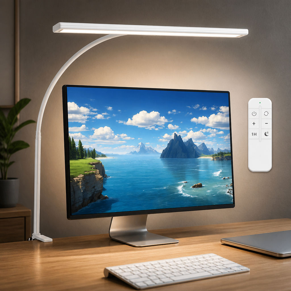 Adjustable LED Monitor Light Bar with Remote – Dimmable Screen Lamp