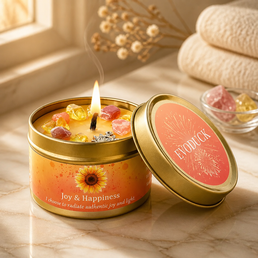 Affirmation Soy Wax Candle 3oz – Mindfulness & Intention Candle Tin