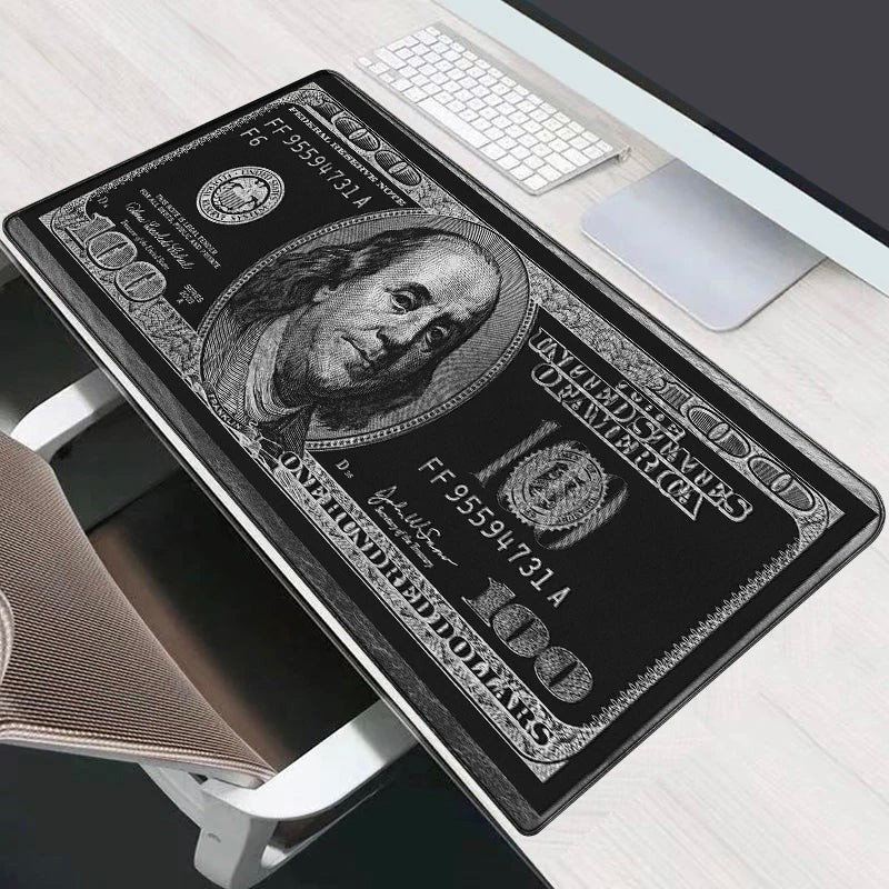 Dollar Design Gaming Mouse Mat | Waterproof Large Desk Mouse Pad