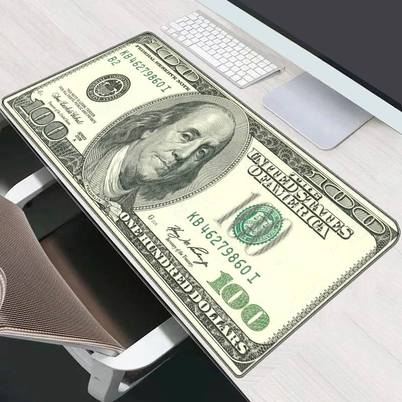 Dollar Design Gaming Mouse Mat | Waterproof Large Desk Mouse Pad