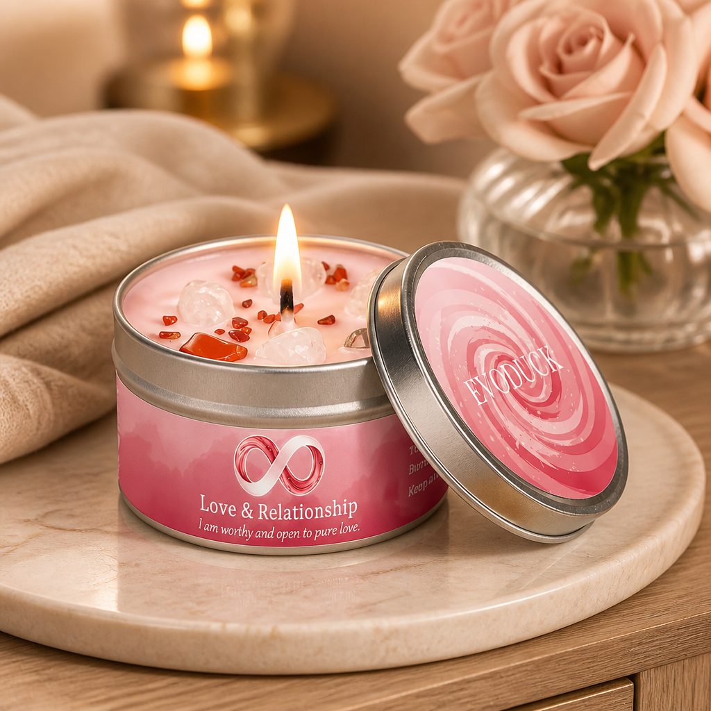 Affirmation Soy Wax Candle 3oz – Mindfulness & Intention Candle Tin