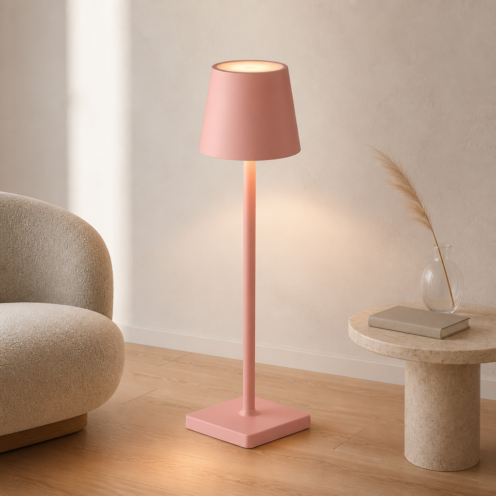 Wireless Touch LED Table Lamp – Rechargeable Tri-Colour Dimmable Bedside Light