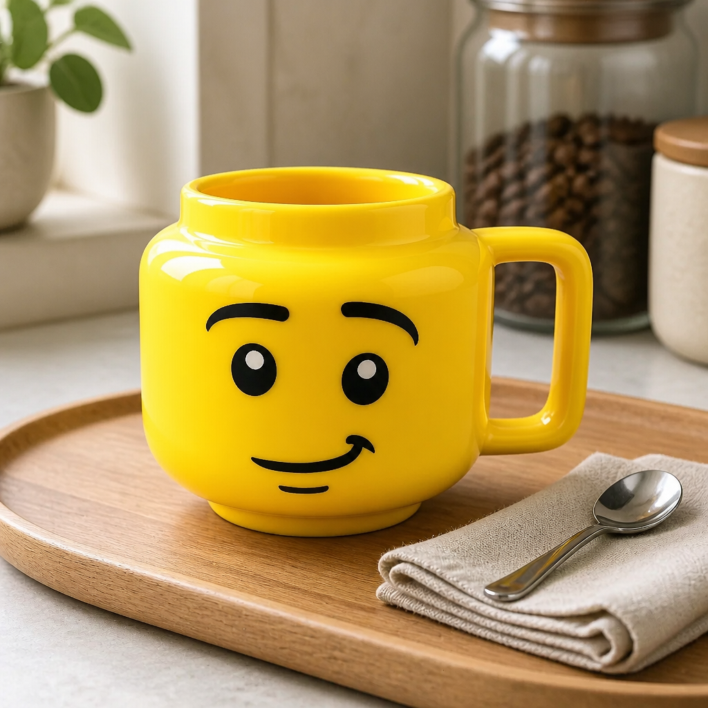 Ceramic Character Mug 250ml | Fun Emoji Style Coffee Cup