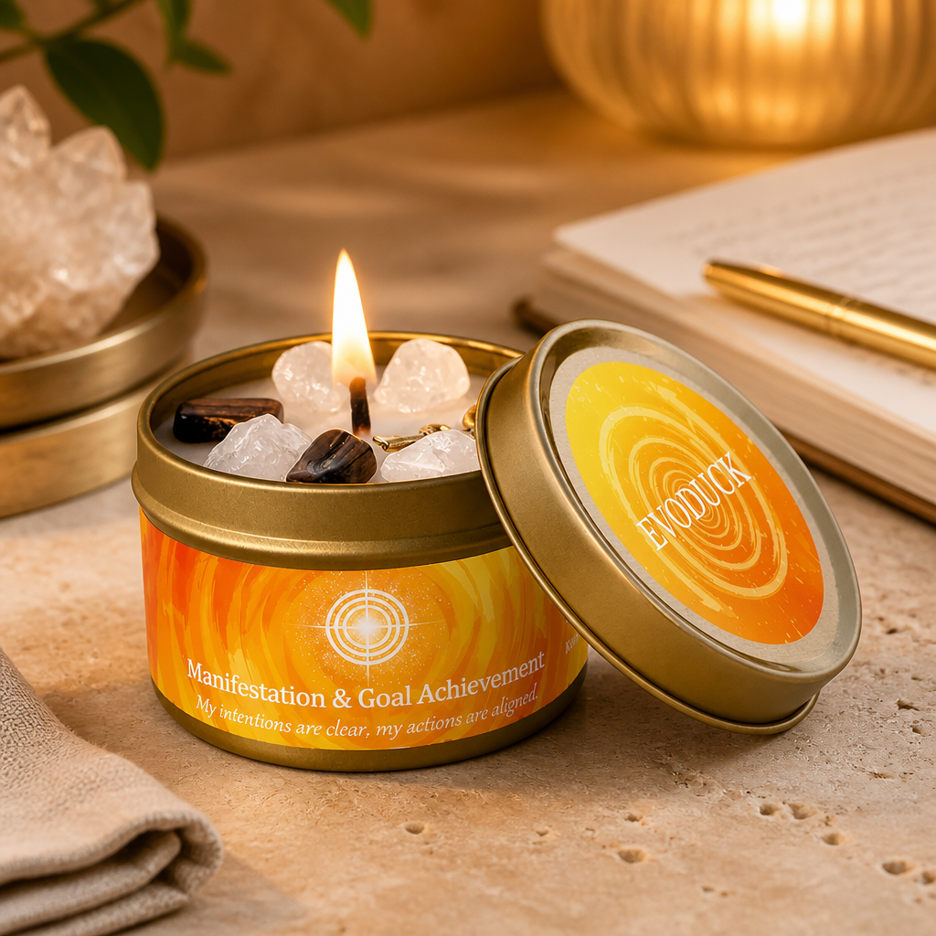 Affirmation Soy Wax Candle 3oz – Mindfulness & Intention Candle Tin