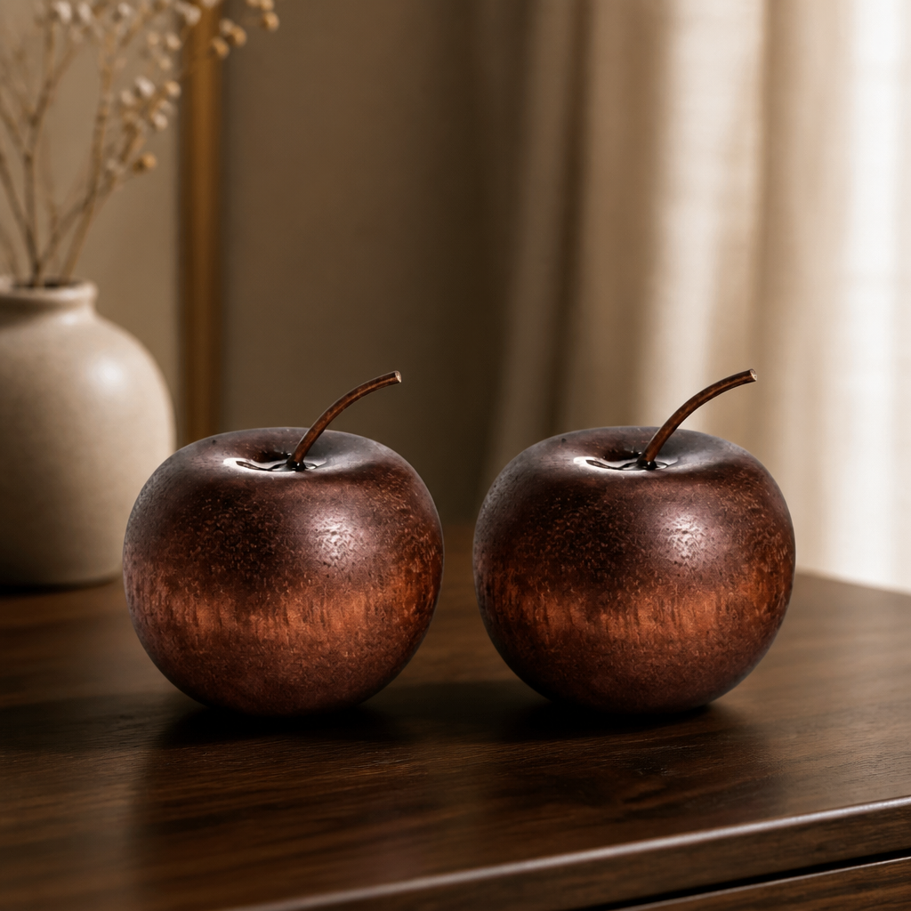Apple-Shaped Wooden Essential Oil Diffuser | Minimal Natural Aroma Decor