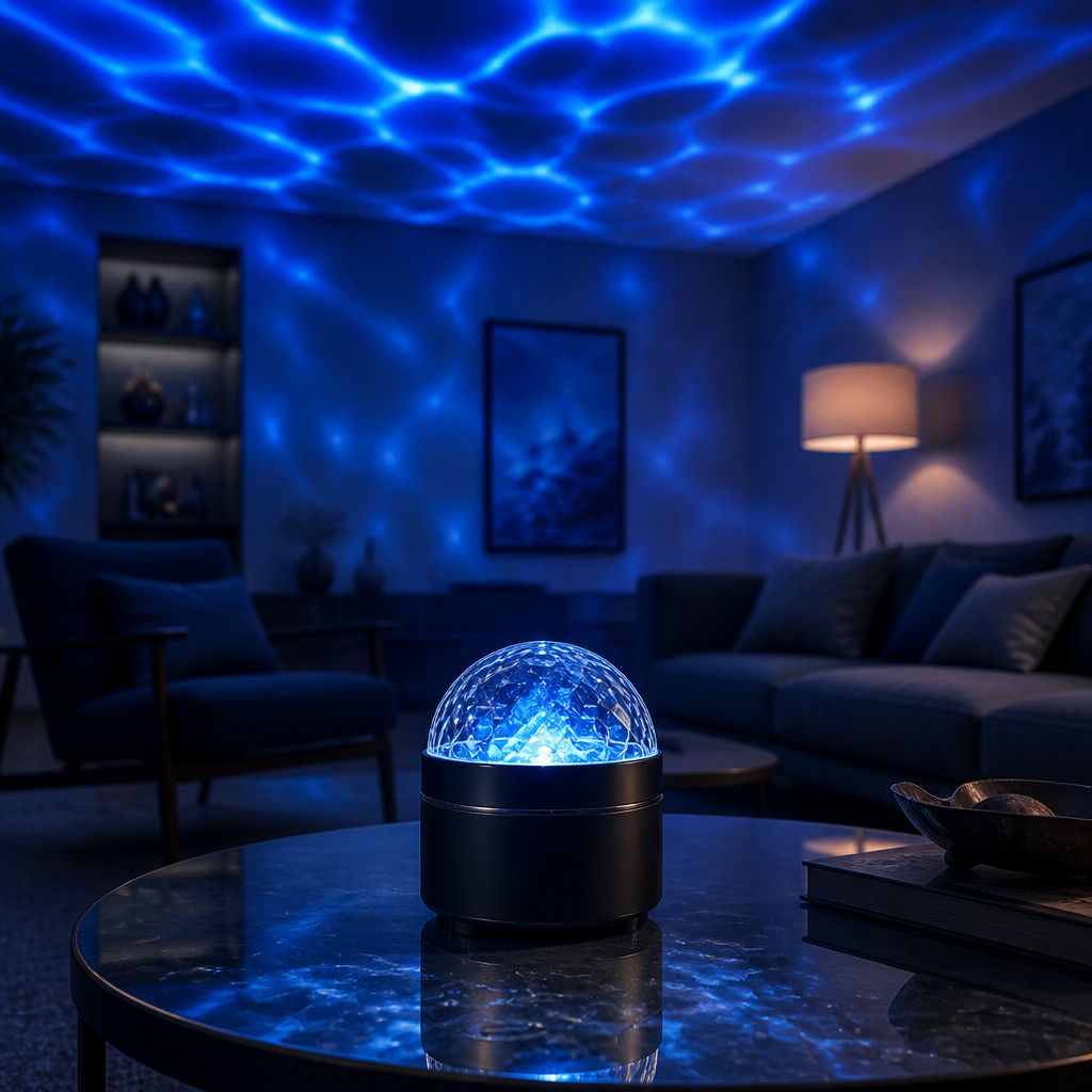 Atmospheric Projector Lamp – LED Starlight & Crystal Water Ripple Night Light