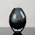 Florero de vidrio con diseño de prisma facetado – Jarrón decorativo escultural moderno (tamaño pequeño a extragrande)