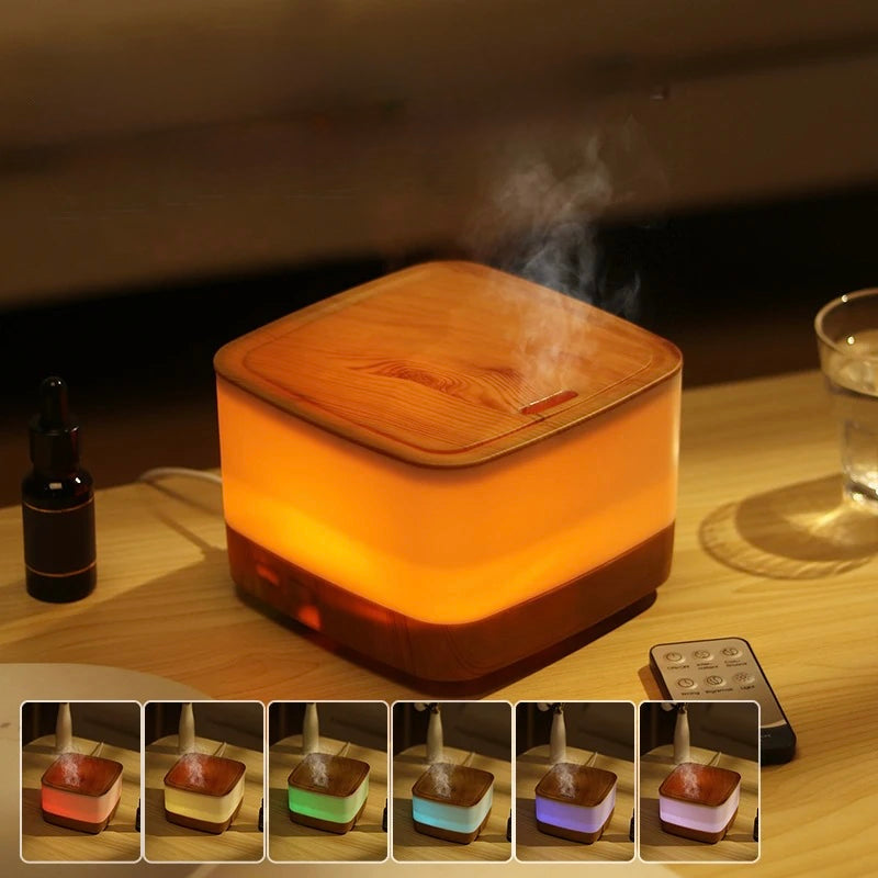 Diffuser displaying 7 colour light options in a multi-image grid