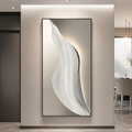 Soft white curved LED wall lamp with warm backlight glow