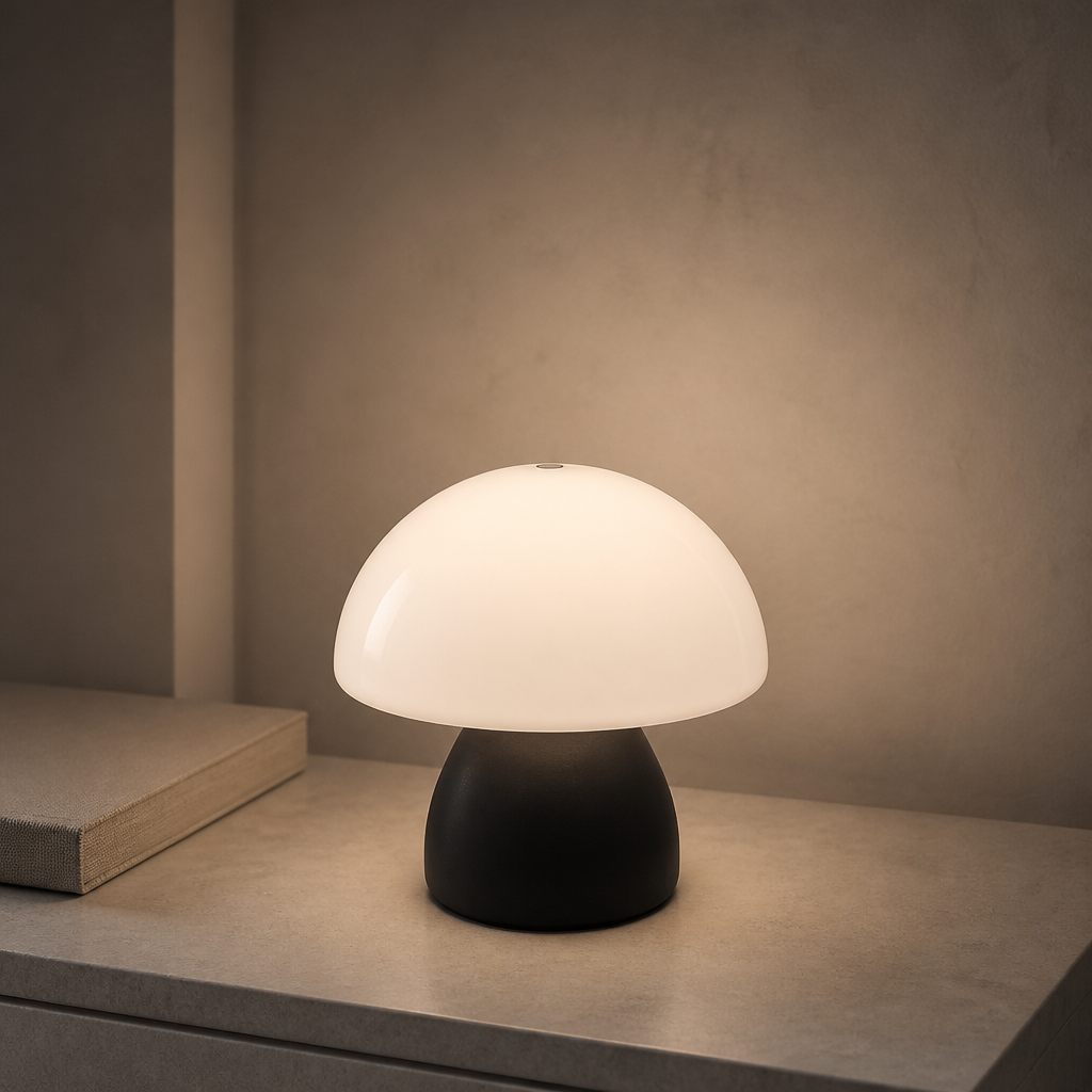 Mini Mushroom LED Table Lamp – Rechargeable Ambient Light