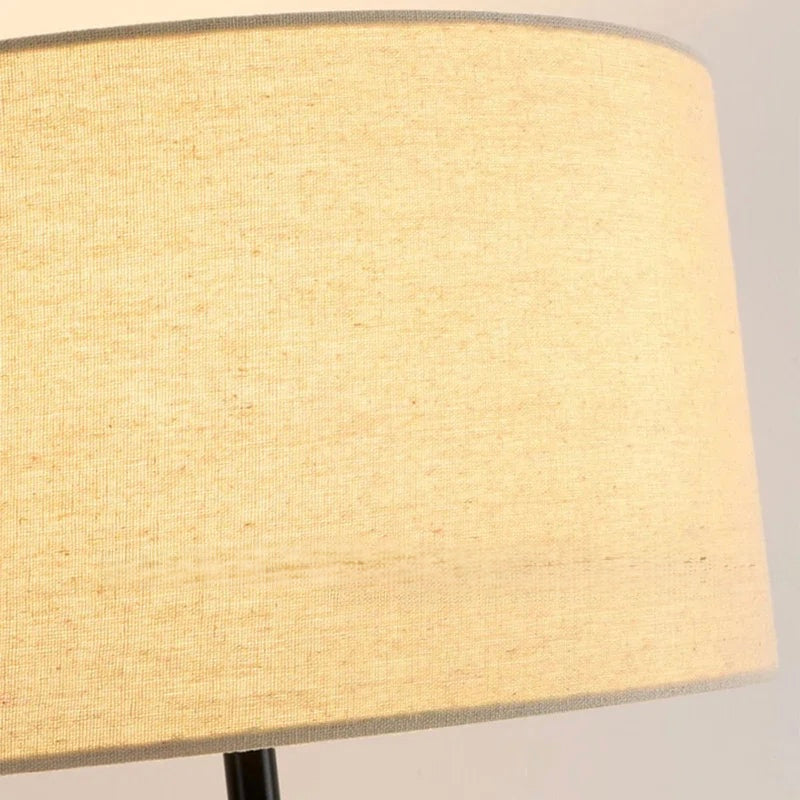 Detailed view of the fabric lampshade