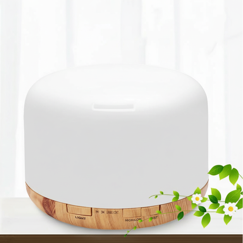 Ultrasonic Essential Oil Diffuser with Remote | 300ml & 500ml Wood Grain