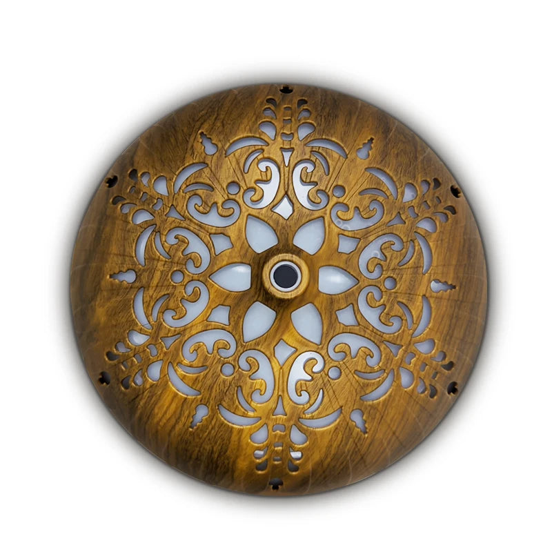 View of the top of the diffuser intricate patterns