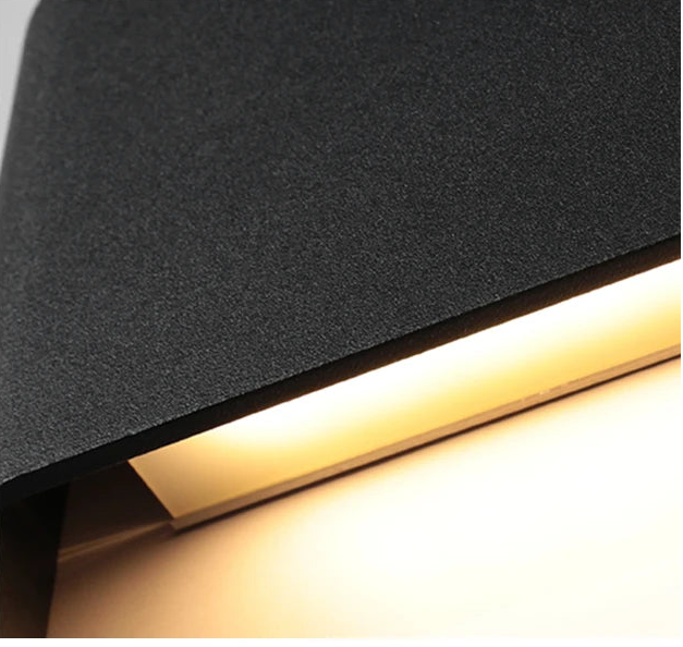 LED light strip behind a black aluminium cover.