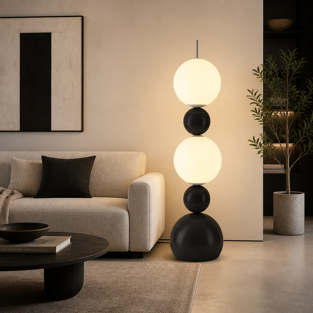 Creative Stacked Globe Floor Lamp