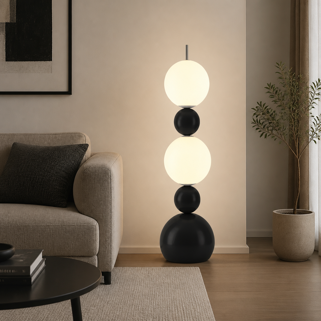 Creative Stacked Globe Floor Lamp