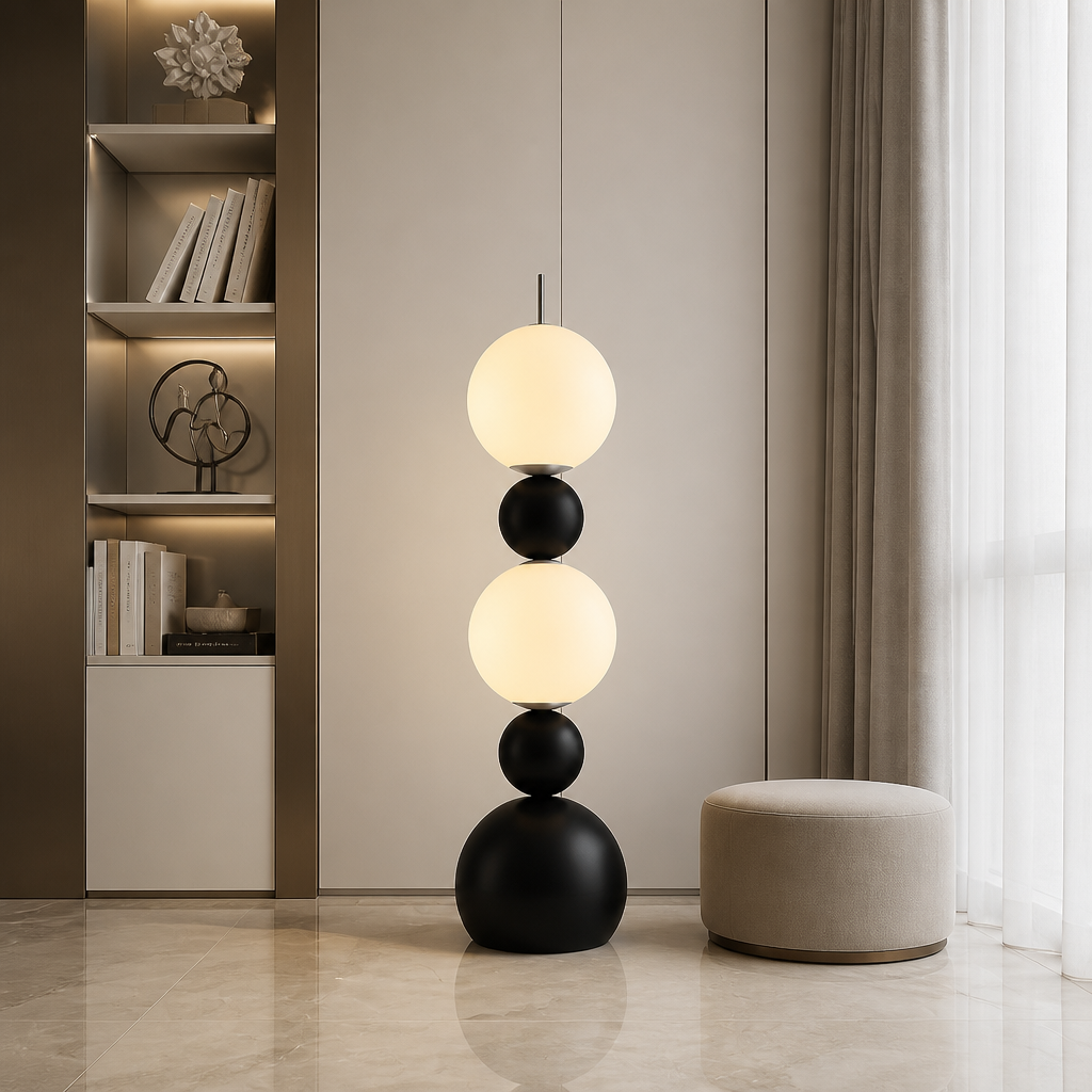 Creative Stacked Globe Floor Lamp