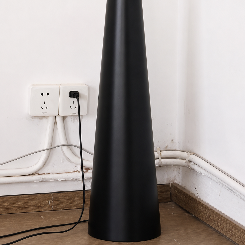 Dot Cone Floor Lamp – Dimmable Black LED