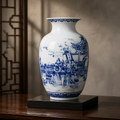 Blue & White Ceramic Vases – Classic Decorative Porcelain Style Home Decor