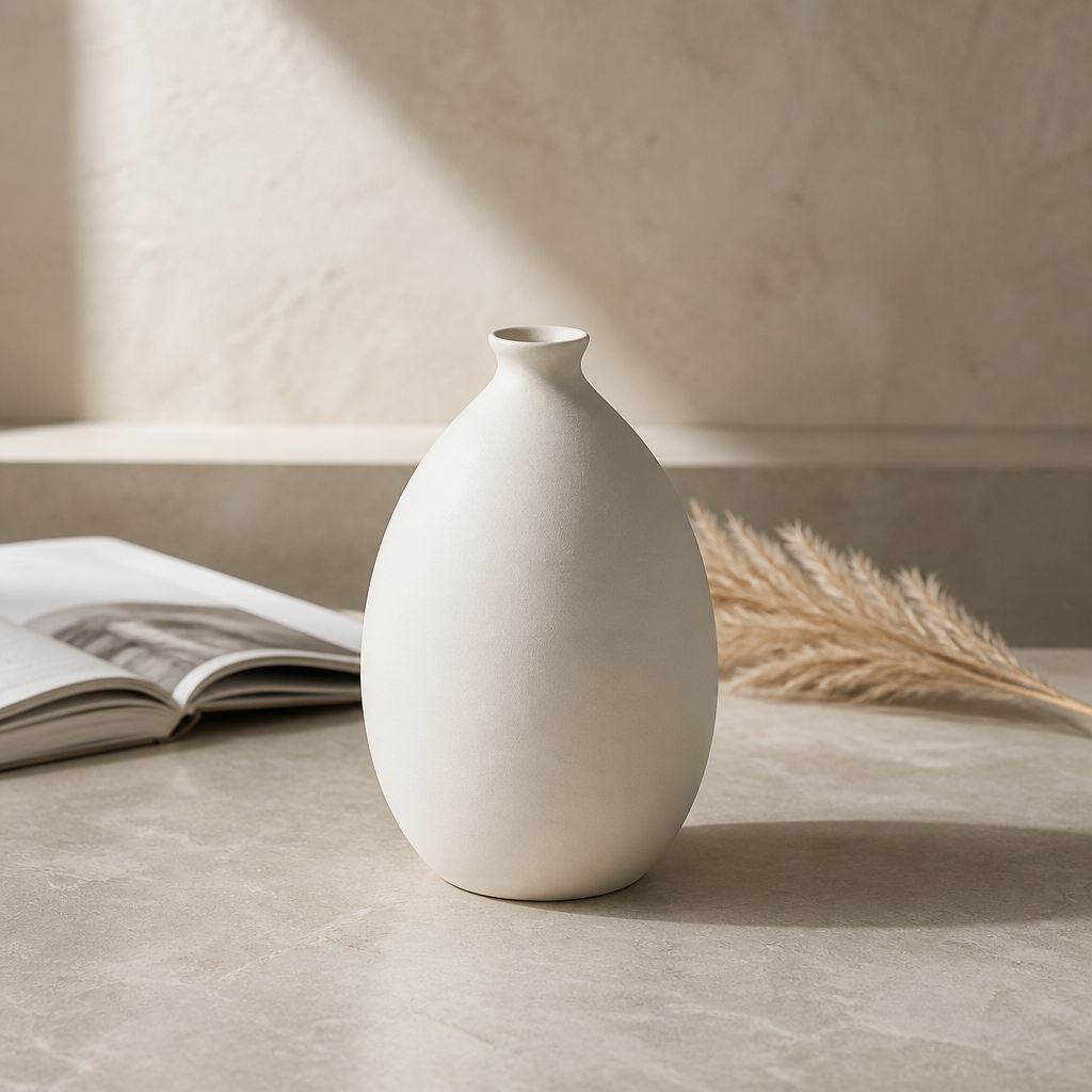 Minimal Ceramic Vase Collection | Modern Neutral Decorative Vases for Home Décor