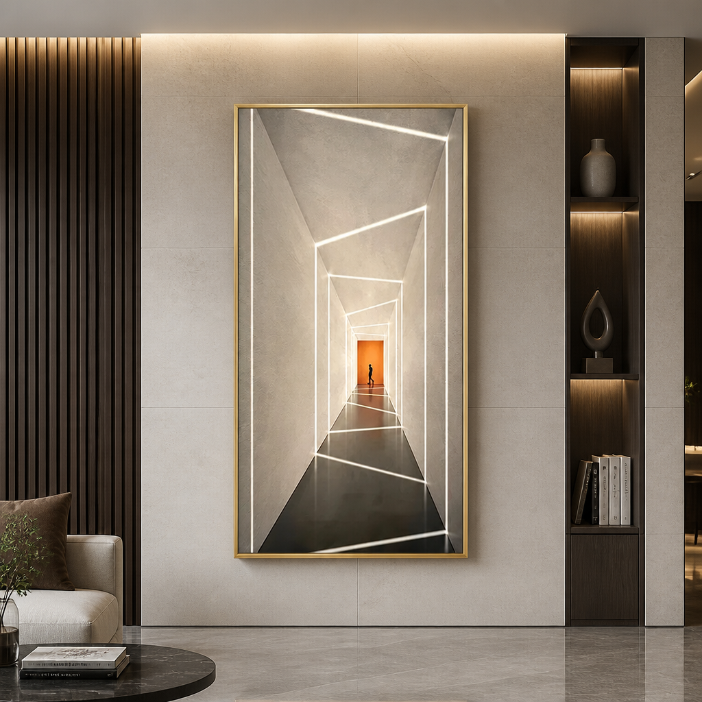 Crystal LED Wall Light | Dimmable Aluminium Frame Wall Art