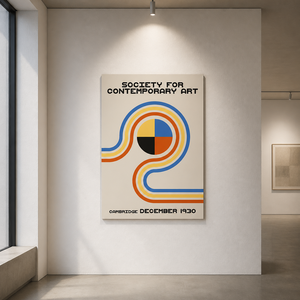 Society for Contemporary Art rainbow swirl poster print