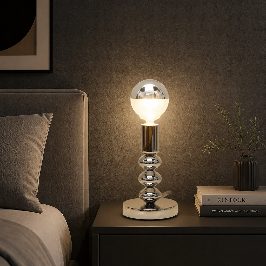 Bauhaus Bubble LED Table Lamp – Chrome