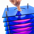 Blue Acrylic Table Lamp | Rechargeable RGB Mood Light